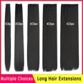 SHANGKE-Extensions de Cheveux Synthétiques Longs et Lisses pour Femme Postiche Noire Fibre de