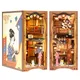 Cutebee – kit d'insert de livre Miniature en bois de cerisier japonais avec meubles LED cadeau