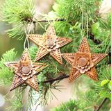 Novica Handmade Star Blooms Wood Ornaments (Set Of 3)
