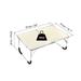 Foldable Laptop Table, Portable Lap Desk Picnic Bed Tables, White