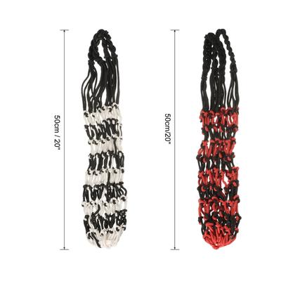 1 Set/2Pcs Basketball Net Bag Storage Ball Mesh Bag Black White/Black Red - Black White, Black Red