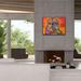 Winston Porter "Sugar Pug" By Dean Russo, Giclee Canvas Wall Art, 34"X26" Canvas in Orange | 26 H x 34 W x 1.5 D in | Wayfair