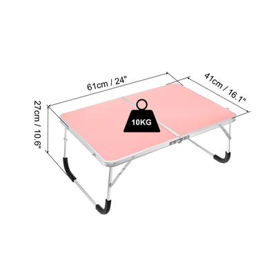 Foldable Laptop Table, Portable Lap Desk Picnic Bed Tables, Pink