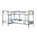Twin over Twin Bunk Bed with Safety Guard Rails, Sandy Black and Dark Bronze