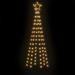 The Holiday Aisle® Christmas Cone Tree Decoration Artificial Christmas Tree w/ LEDs, Steel in White | 70.9 H x 27.6 D in | Wayfair