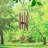 Gracie Oaks Oroza Laser Cut Metal Hand Tuned Wind Chime Metal | 27 H x 7 W x 7 D in | Wayfair 24D01B49E5C6401B9EED6DE9BCC6F80D