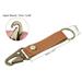Leather Keychain, Belt Clip Key Ring Fob Holder for Bag Wallet - 83mm