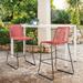 Latitude Run® Shasta 30" Patio Stackable Barstool - Set Of 2 Metal in Red | 45 H x 26 W x 26 D in | Wayfair BF7CE315A0824AFB873EAAF015DA0445