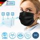 Virshields® Masque Chirurgical - 1000 Pièces,Type IIR, Noir, BFE ≥ 98%, DIN EN 14683, Made in EU, 3