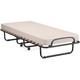 Lit Pliant, Lit Pliant d'Appoint avec Matelas en Mousse de 6,5 cm Épais, Lit Portable sur roulettes