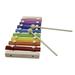 Suzicca 8-Note Colorful Xylophone Glockenspiel with Wooden Mallets Percussion Musical Instrument Toy Gift for Kids Children