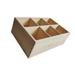 Wooden Pen Holder 6 Compartment Storage Multipurpose Fittings Container Supplies