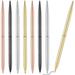 8 Piece Metal Ballpoint Pen Set Metal Twist Black Ink Pen Slim Metallic Ballpoint Pens Writing Pen Home School Office Supplies for Students Teachers Gold Rose Gold Steel Silver