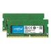 Crucial - DDR4 - kit - 64 GB: 2 x 32 GB - SO-DIMM 260-pin - 2666 MHz / PC4-21300 - CL19 - 1.2 V - unbuffered - non-ECC