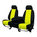 CalTrend Front 50/50 Split Back & Solid Cushion NeoSupreme Seat Covers for 1994-2000 Chevy/GMC Tahoe|C/K1500 - CV160-12NN Yellow Insert with Black Trim