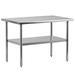 Zzistar Stainless Steel Work Table with Undershelf 2 Tier Working Table