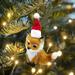 LAWOR Christmas Decorations Christmas Plush Imitation Animal Small Foxes Pendant Handicrafts Creative Small Animal Foxes Decorations Holiday Gifts C ac