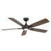 Mykonos Indoor and Outdoor 5-Blade Smart Ceiling Fan 60in Bronze/Dark Walnut with 3000K LED Light Kit and Remote Control