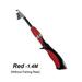 Winter Carbon Material Retractable Sea Pole Pen Pole Telescopic Fishing Rod Carbon Fiber Fishing reel RED - 1.4M