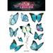 1/12 sheets Hot New Safe non -toxic for Kids Girls or Women Body Art Tattoo Sticker Butterfly Fake Tattoos Butterfly Temporary Tattoos 3D Colorful Waterproof RH021(1 SHEET)