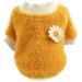 for Daisy Sweater Neck Girl Plush Round Small Dogs Style Dog Sweaters Flowers Pet clothes Dog Sweater Medium to Large Extra Small Dog Clothes for Chihuahuas Medium Girl Dog Sweaters Designer Dog