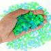 verlacod 300Pcs Glow Rocks Glow in The Dark Available for 15 Years DIY Fish Tank Indoor Outdoor Yard Garden Gravel Decoration for Backyard Walkway Pathway Lawn(Blue+Green 14*11mm)