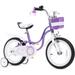 Royalbaby Little Swan Purple 14 Girl s Bicycle with Training Wheels and Basket