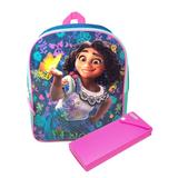 Disney Accessories | Encanto Girls School Backpack 15" Madrigal Disney And Pencil Case 2 Piece Set | Color: Blue | Size: Osbb