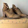 Free People Shoes | Free People Shoes | Brown Leather Strap Booties | Size 9 | Color: Brown | Size: 9