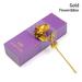 Craft Romantic Lover Gifts Wedding Handcraft 24K Gold Foil Rose Flower Dipped Long Stem Valentine s Day Gift GOLD FLOWER&BOX