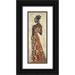 Leconte Jacques 11x24 Black Ornate Wood Framed with Double Matting Museum Art Print Titled - Femme Africaine II