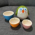 Urban Outfitters Kitchen | Nesting Measuring Cups - Ceramic Owl | Color: Green/White | Size: Os