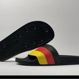 Adidas Accessories | Adidas Originals Mens Adilette Slides Germany Red / Black / Yellow G55381 | Color: Black/Red/Yellow | Size: Os