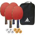 Tischtennisschläger JOOLA "TT-Set Family Advanced" bunt (schwarz, rot, blau, orange) Tischtennisschläger