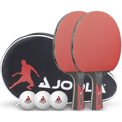 Tischtennisschläger JOOLA "TT-Set Duo Carbon" bunt (schwarz/rot/weiß)