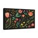 Jaxson Rea Spring Botanical I Black by Janelle Penner - Wrapped Canvas Graphic Art Canvas, Wood in Black/Blue/Gray | 16 H x 24 W x 1.5 D in | Wayfair