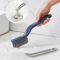 Brosse de salle de bain 2 en 1 brosse de sol Clip poubelle en forme de V poils denses forte