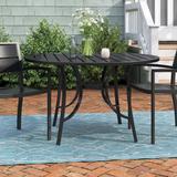 Lark Manor™ Abbie-Lea Aluminum Dining Table Metal in Brown | 27.56 H x 48 W x 48 D in | Outdoor Dining | Wayfair 8617777726C246E68CFCC3AD8DCBBF0A