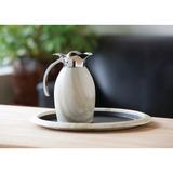 Service Ideas Stainless Steel Vacuum Insulated Flip Top Server 8.25 H x 4.75 W x 6.0 D in white/brown in White Marble | 4.2 cups | Wayfair