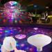 RisingPro 7 Modes Waterproof Color Changing Glowing LED Underwater light Swim Bathroom Floating LED flash Projector Light Swimming Pool Party Hot Tub Spa Lamp