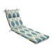 Pillow Perfect Leaf Block Teal/Citron Chaise Lounge Cushion - 72.5 X 21 X 3