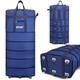 MULTIONS Expandable Foldable Suitcase Luggage Carry On Lightweight Travel Bag Cabin Approved Trolley Bag with Wheels Suit Case Hand Luggage (Blue,45'')