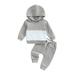 2Pcs Baby Boys Hoodie Tops Pants Set Patchwork Sweatsuit Clothes Fall Winter Outfits