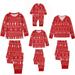 Yuanyu Family Matching Christmas Pajamas Sets Dad Mom Kids Baby Printing Family Parent-child Fitted Soft Two-piece Pajamas Outfits