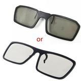 Clip-On Type Circular Passive Polarized 3D Glasses for TV Real 3D Cinema 0.22mm