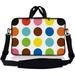LSS 15-15.6 inch Neoprene Laptop Sleeve Bag Carrying Case with Handle and Adjustable Shoulder Strap - Polka Dots