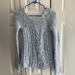 Free People Sweaters | Free People Light Blue Cable Crewneck Sweater. Excellent Condition. X Small | Color: Blue | Size: Xs