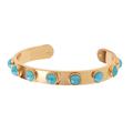 Kate Spade Jewelry | Kate Spade Tag Along Cuff Bangle Bracelet | Color: Blue/Gold | Size: Os