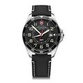 Victorinox Herren-Uhr FieldForce GMT, Herren-Armbanduhr, analog, Quarz, Wasserdicht bis 100 m, Gehäuse-Ø 42 mm, Armband 21 mm, 67 g, Schwarz