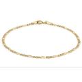 Old English Jewellers 9ct Gold Figaro Ankle Bracelet 10.5 inch ANKLET Solid 9ct Gold 2.5mm Width